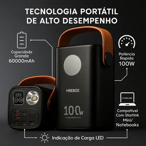 Power bank 100W com opções de compra em lojas confiáveis